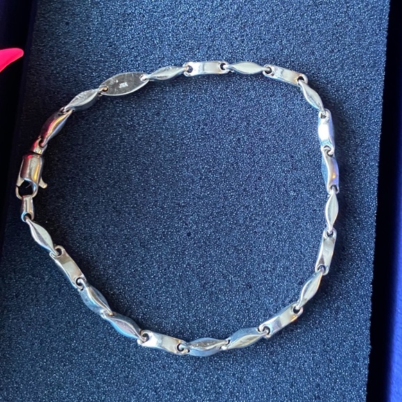 10KT White gold bracelet - Picture 3 of 4